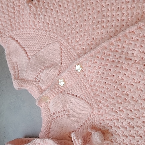 Vintage Hand Knit Baby Sweater Set - Picture 3 of 6